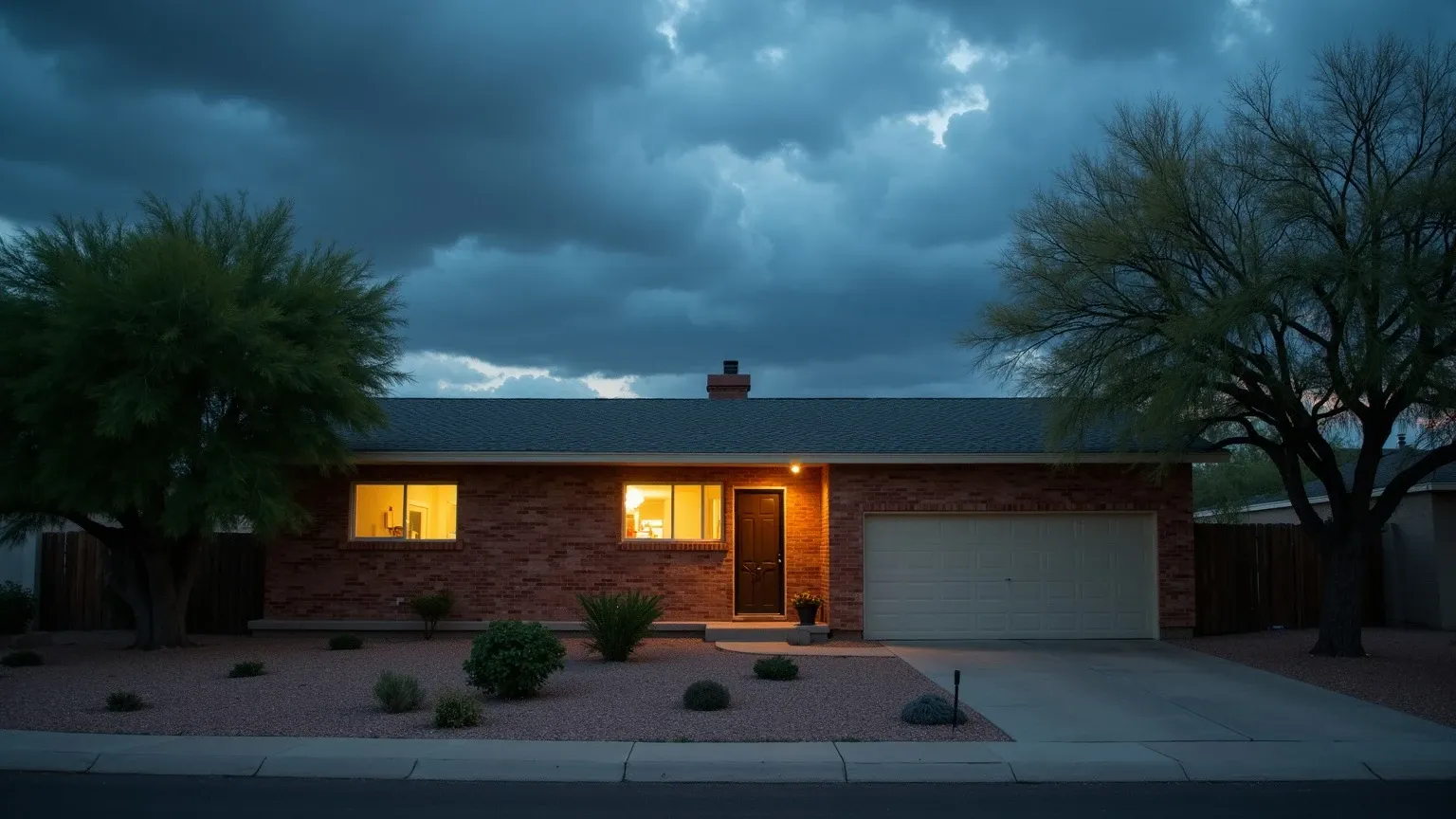 A 1950s Phoenix ranch home of the kind prone to hidden slab leaks that quietly feed mold.